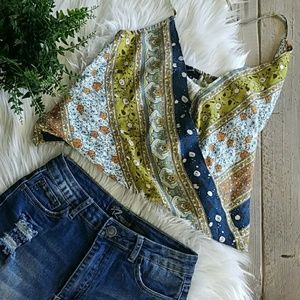 New! OLIVACIOUS Boho Wrap Halter NWOT Small